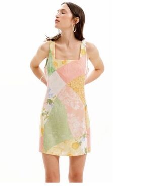 Desigual Perón Pastel Patchwork Mini Dress